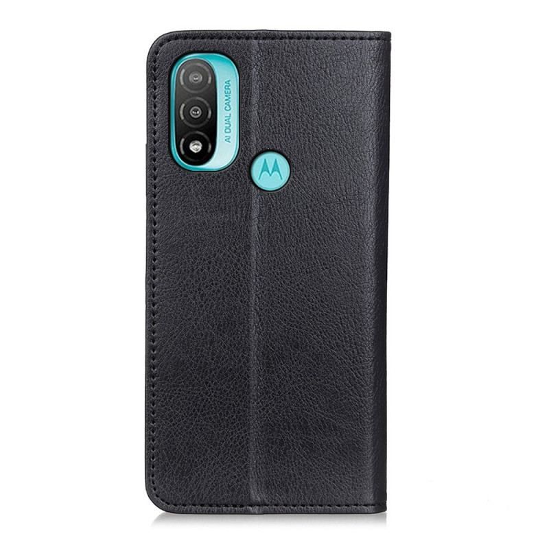 Cover Moto E40 / E30 / E20 Flip Cover Tekstureret Splitlæder