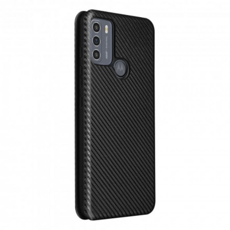 Cover Moto G50 Flip Cover Silikone Carbon