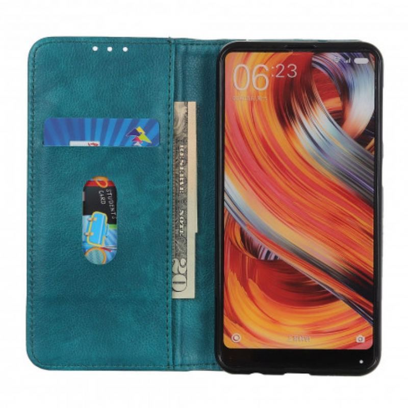 Cover Moto G60S Flip Cover Litchi Split Læderversion