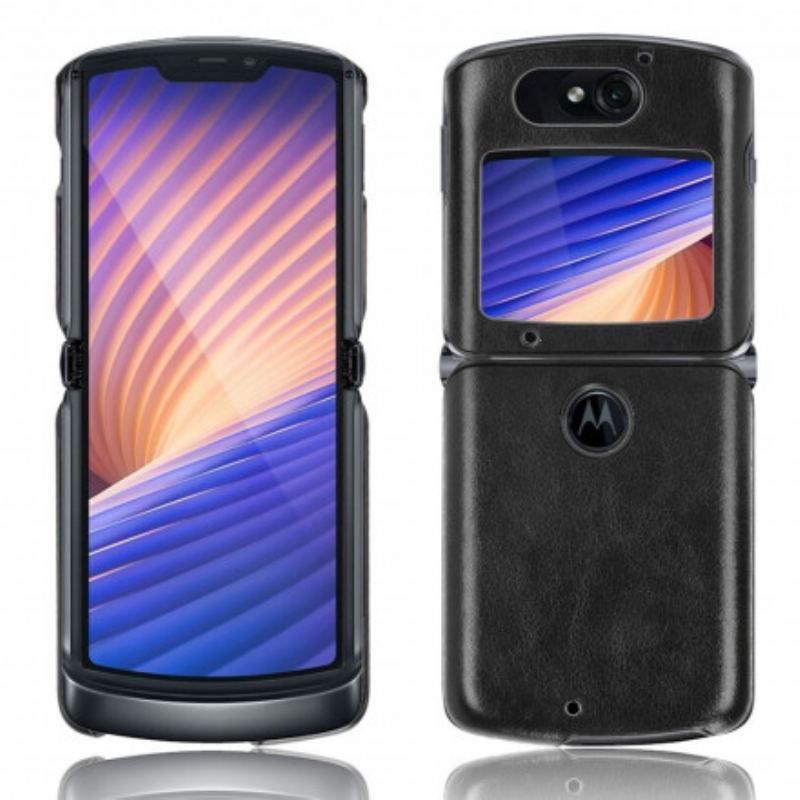 Cover Motorola Razr 5G Litchi Imiteret Læder