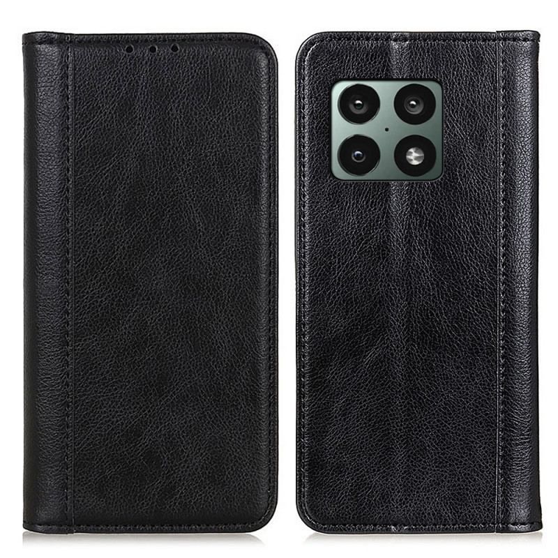 Cover OnePlus 10 Pro 5G Flip Cover Litchi Læder Farvet Version