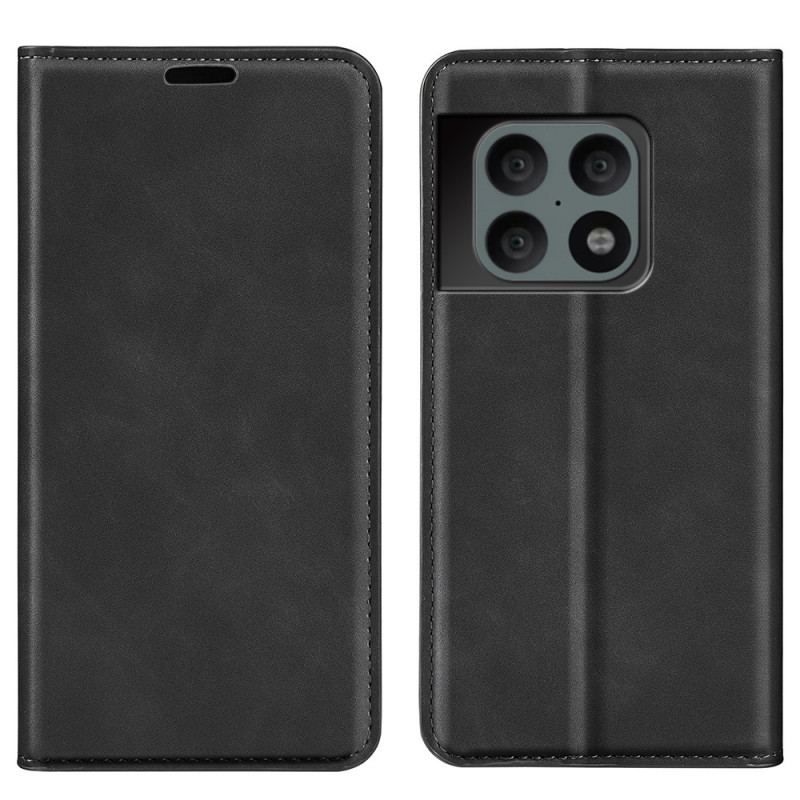 Cover OnePlus 10 Pro 5G Flip Cover Silkeblødt Lædereffekt