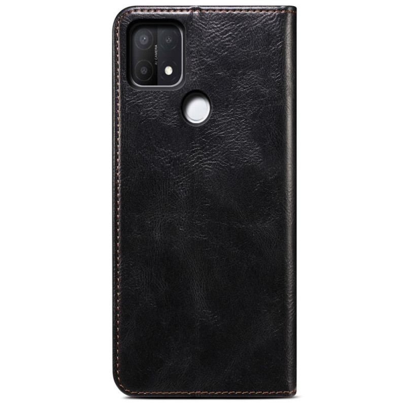 Cover Oppo A15 Flip Cover Voksbehandlet Kunstlæder