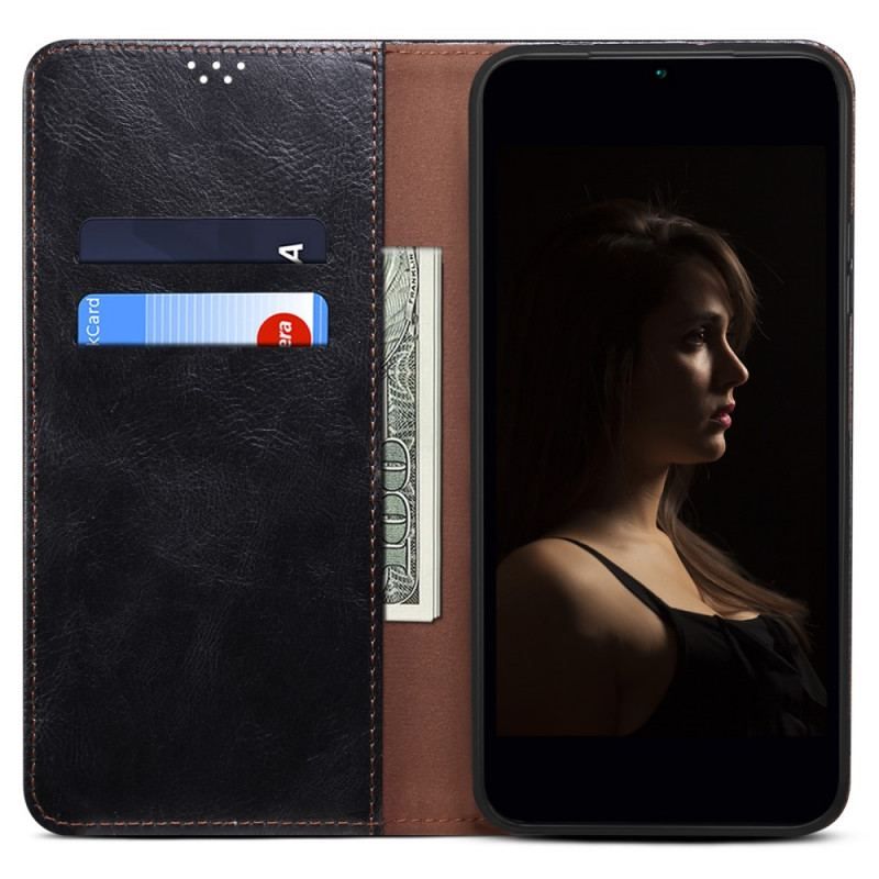 Cover Oppo A15 Flip Cover Voksbehandlet Kunstlæder