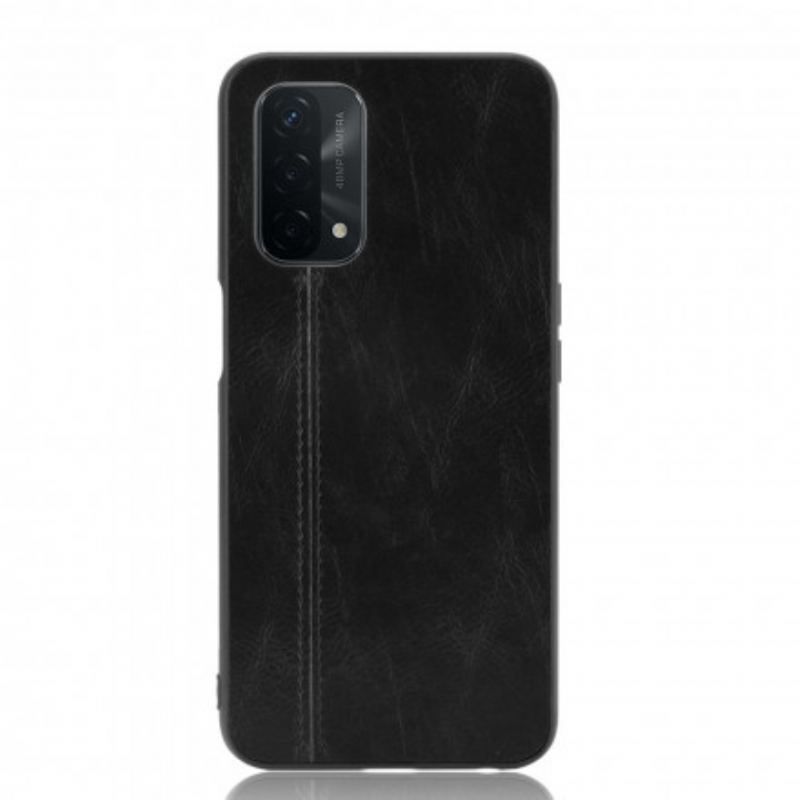 Cover Oppo A54 5G / A74 5G Couture Lædereffekt