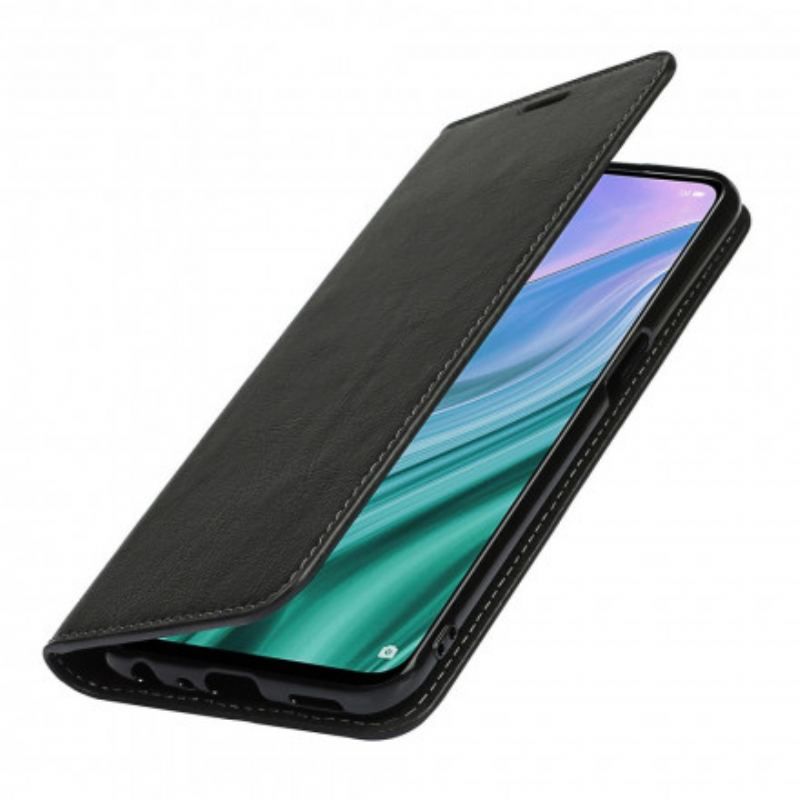 Cover Oppo A54 5G / A74 5G Flip Cover Ægte Læder