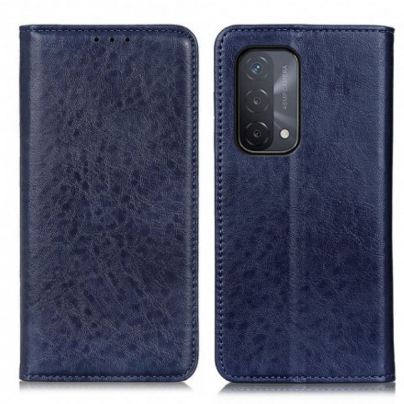 Cover Oppo A54 5G / A74 5G Flip Cover Split Læder Tekstur