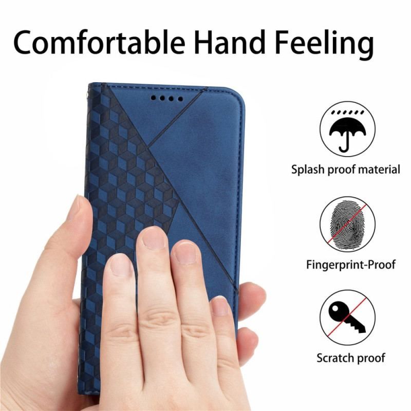 Cover Oppo Reno 8 Flip Cover Kubisk Stil