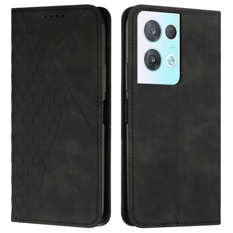 Cover Oppo Reno 8 Pro Flip Cover Kubisk Stil