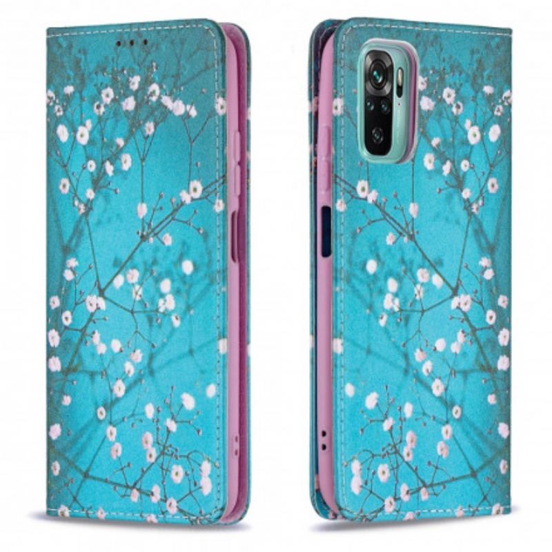 Cover Poco M5s Flip Cover Blomstrende Grene