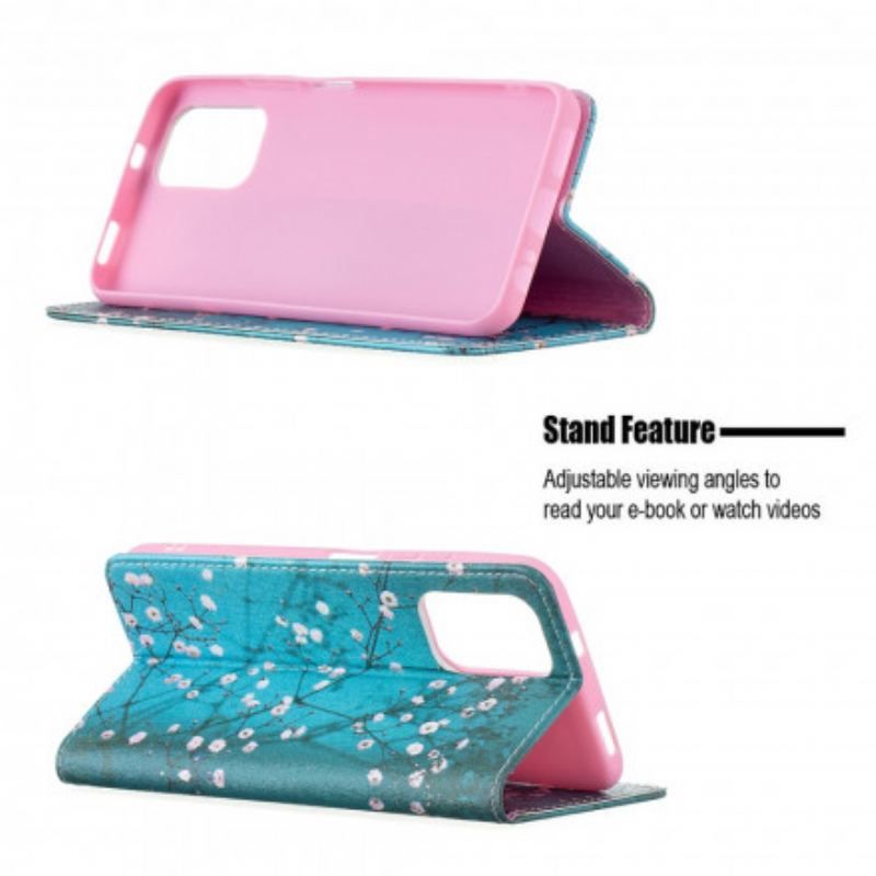 Cover Poco M5s Flip Cover Blomstrende Grene