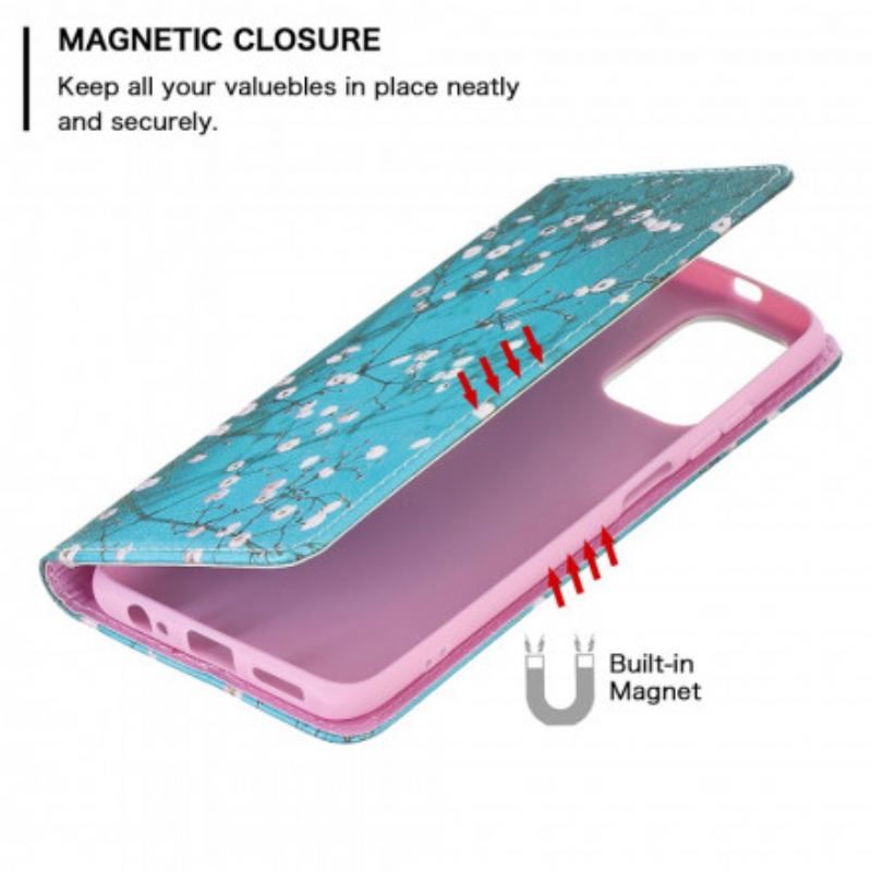 Cover Poco M5s Flip Cover Blomstrende Grene