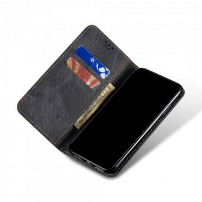 Cover Poco M5s Flip Cover Denim Stof