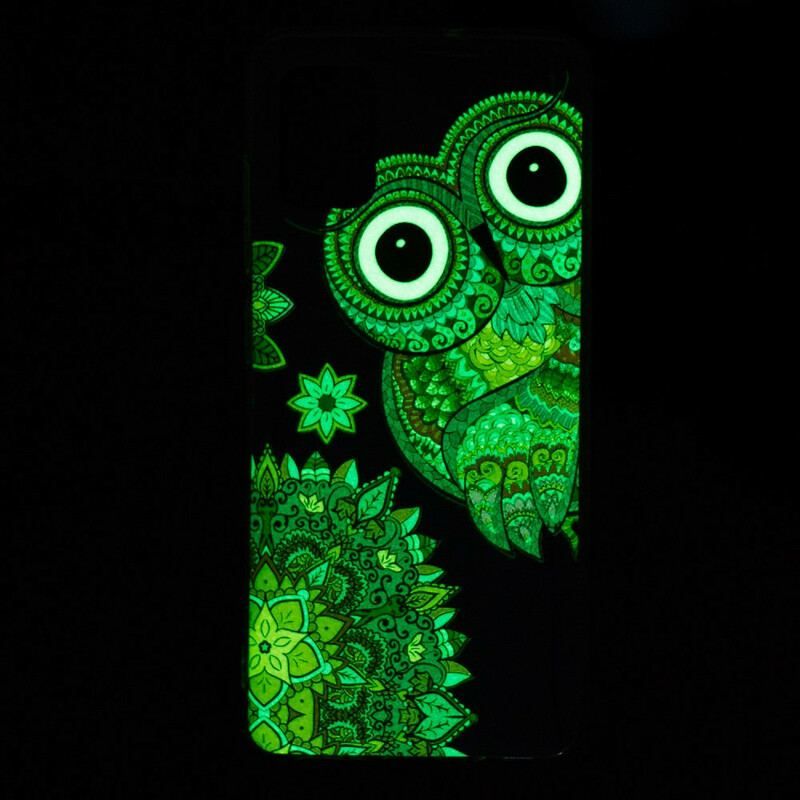 Cover Poco M5s Fluorescerende Ugle Mandala