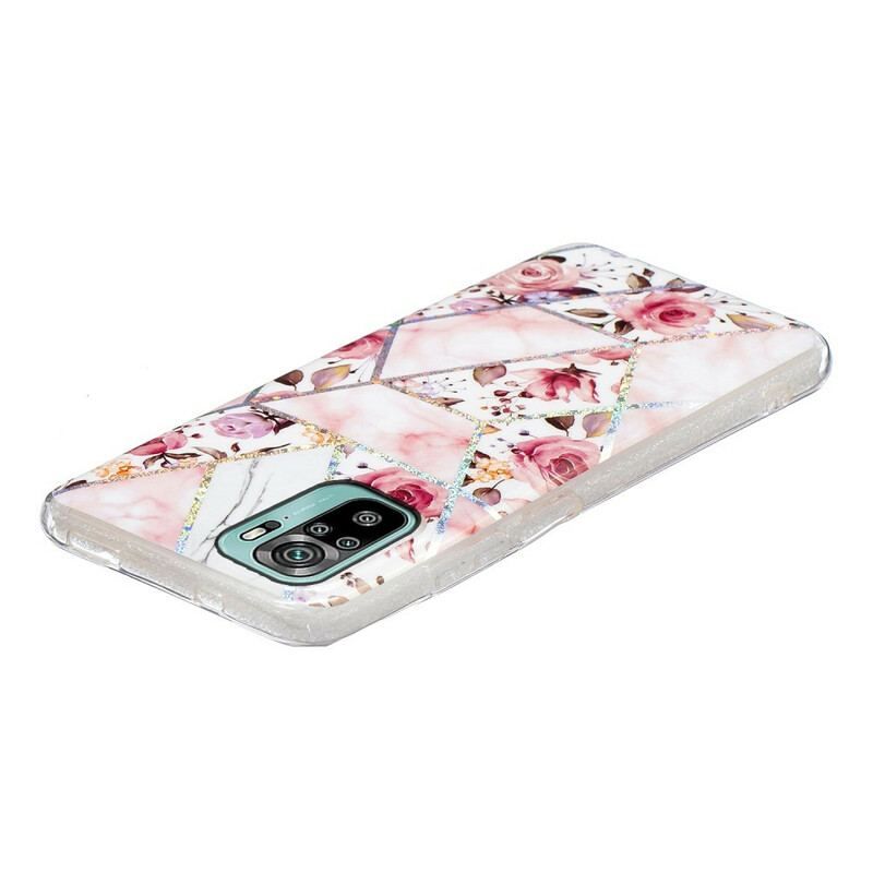 Cover Poco M5s Marmorerede Blomster