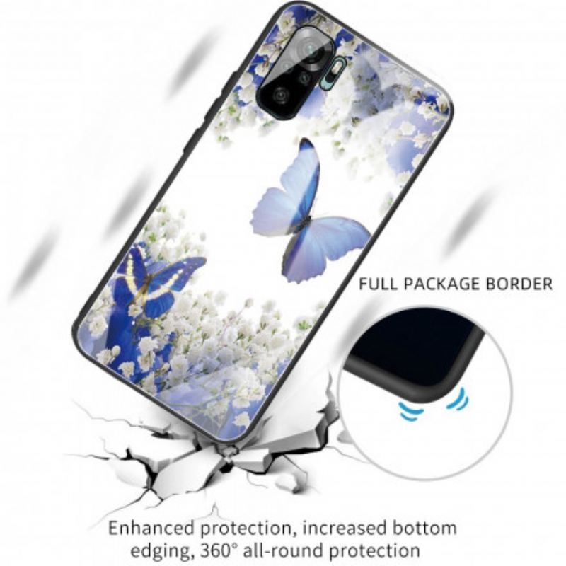 Cover Poco M5s Sommerfugle Design Hærdet Glas