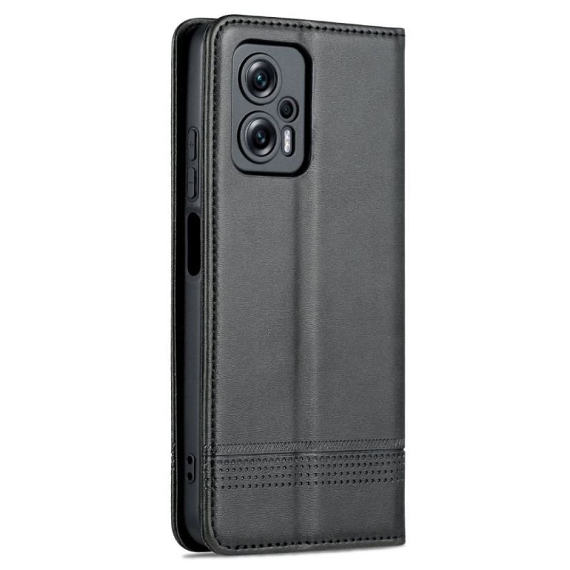 Cover Poco X4 GT Flip Cover Mærke Azns Imiteret Læder