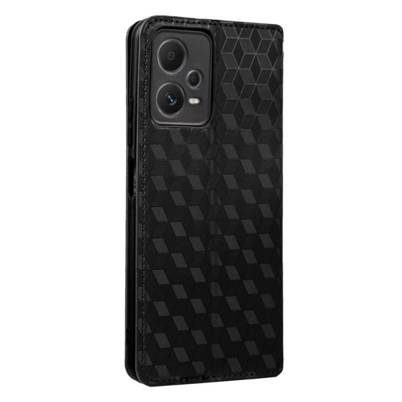 Cover Poco X5 Pro 5G Flip Cover 3d Mønster