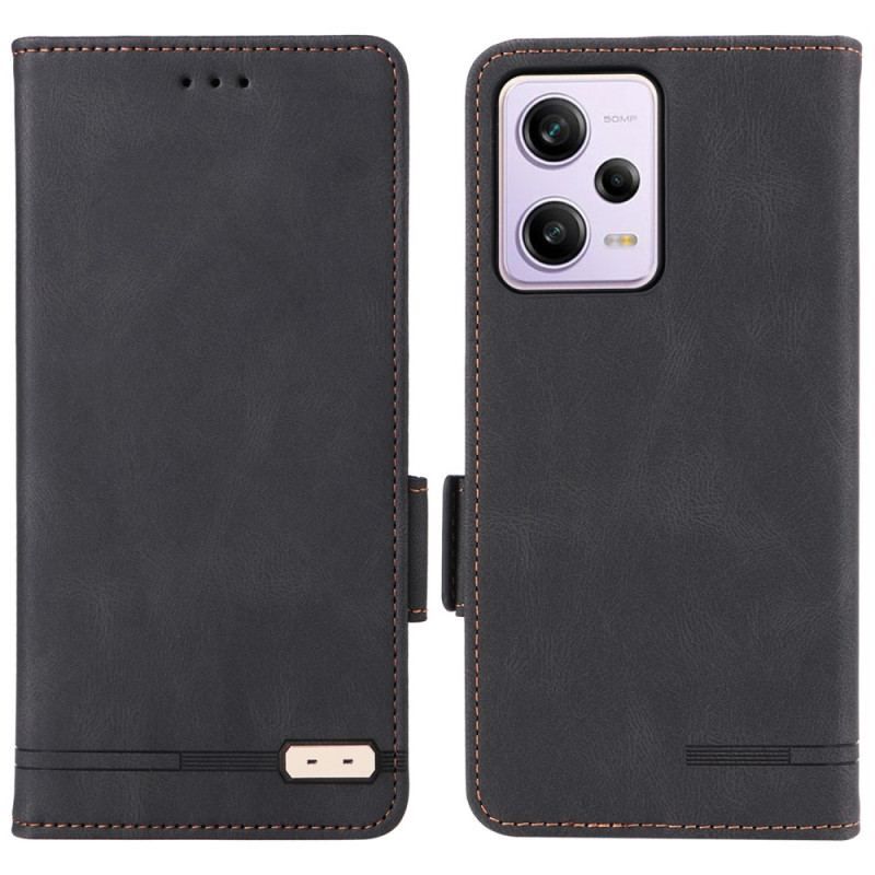 Cover Poco X5 Pro 5G Flip Cover Stilfuld Lædereffekt