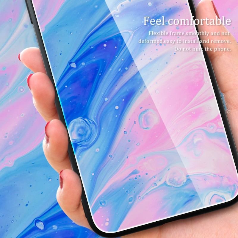 Cover Poco X5 Pro 5G Marmorfarver Hærdet Glas