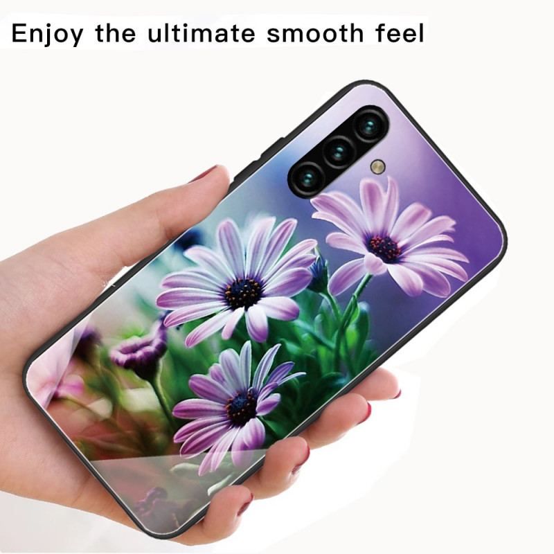 Cover Samsung Galaxy A13 5G / A04s Hærdet Glas Blomster