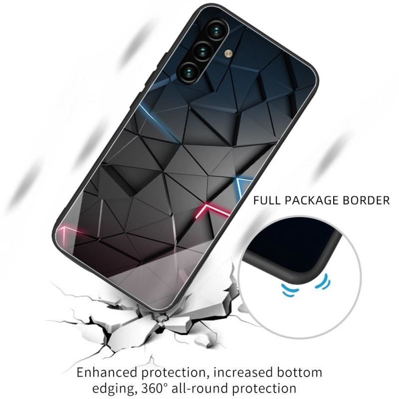 Cover Samsung Galaxy A13 5G / A04s Hærdet Glas Geometri