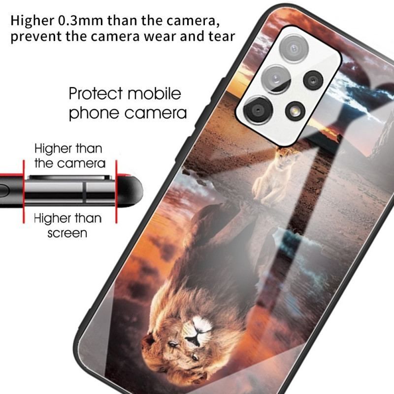 Cover Samsung Galaxy A13 Lion Cub's Dream Hærdet Glas