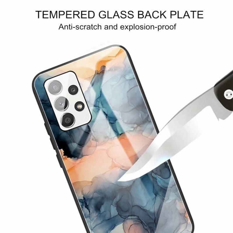 Cover Samsung Galaxy A13 Marmor Hærdet Glas