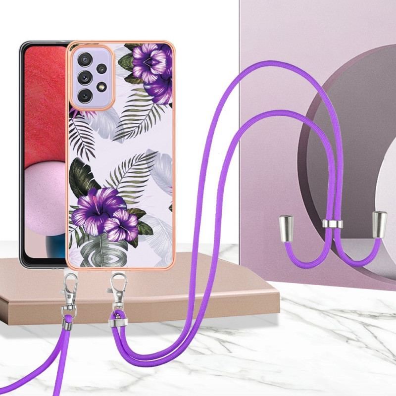 Cover Samsung Galaxy A13 Med Snor Med Blomstersnor