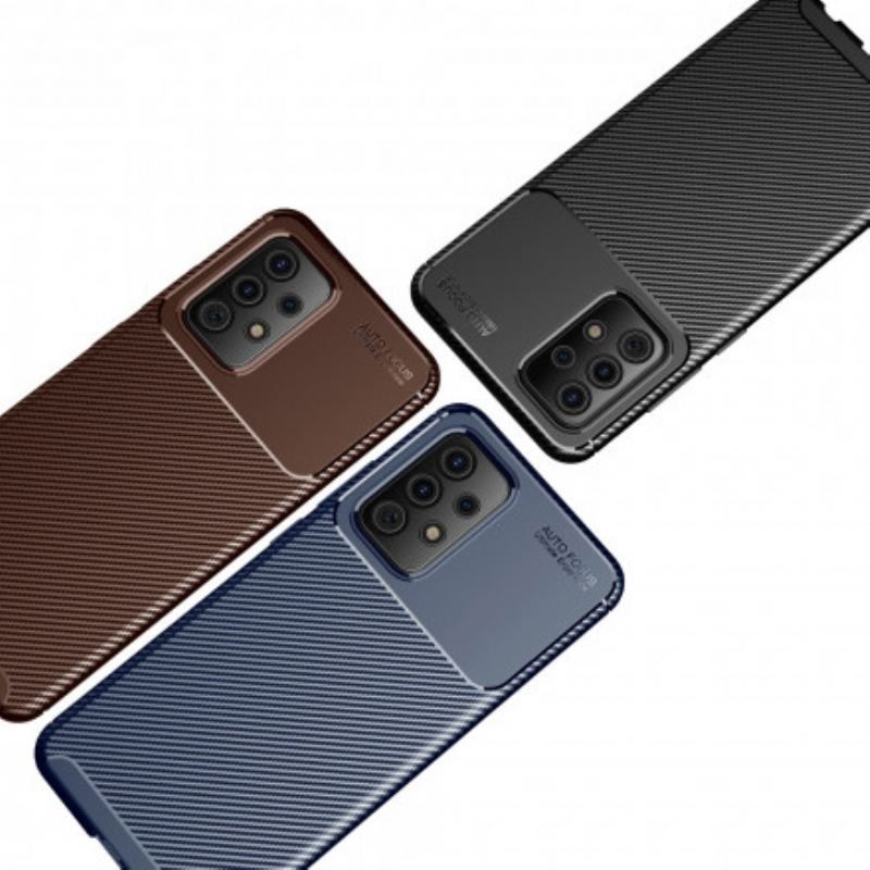 Cover Samsung Galaxy A52 4G / A52 5G / A52s 5G Fleksibel Kulfibertekstur