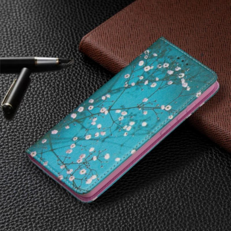 Cover Samsung Galaxy A52 4G / A52 5G / A52s 5G Flip Cover Blomstrende Grene