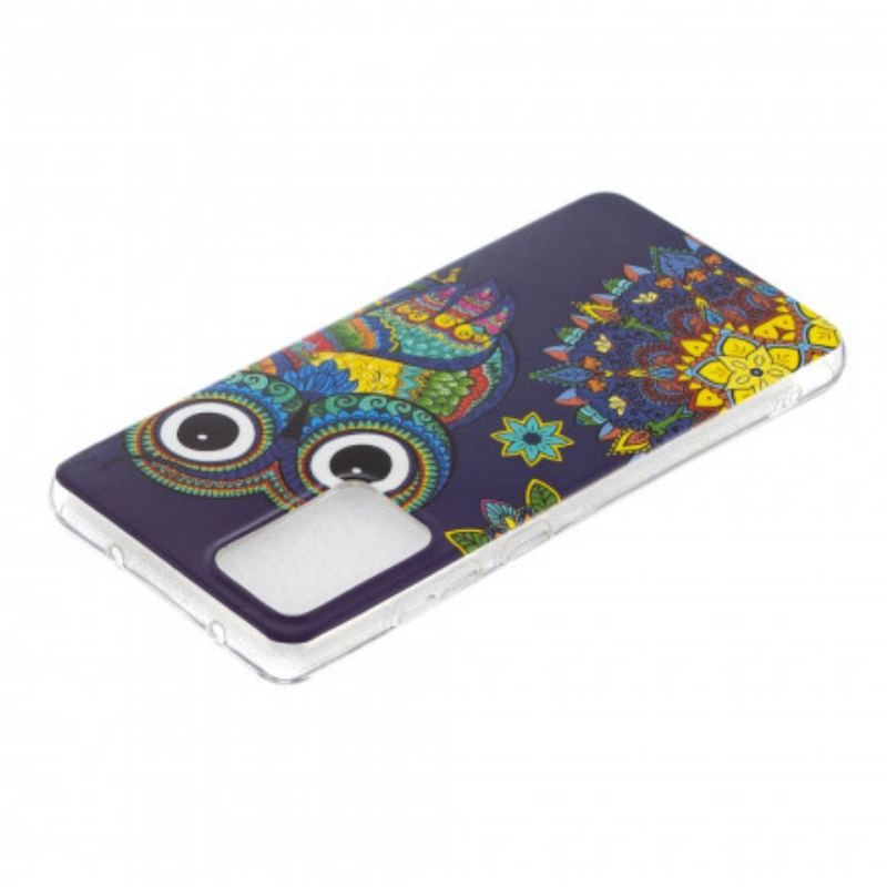 Cover Samsung Galaxy A52 4G / A52 5G / A52s 5G Fluorescerende Ugle Mandala