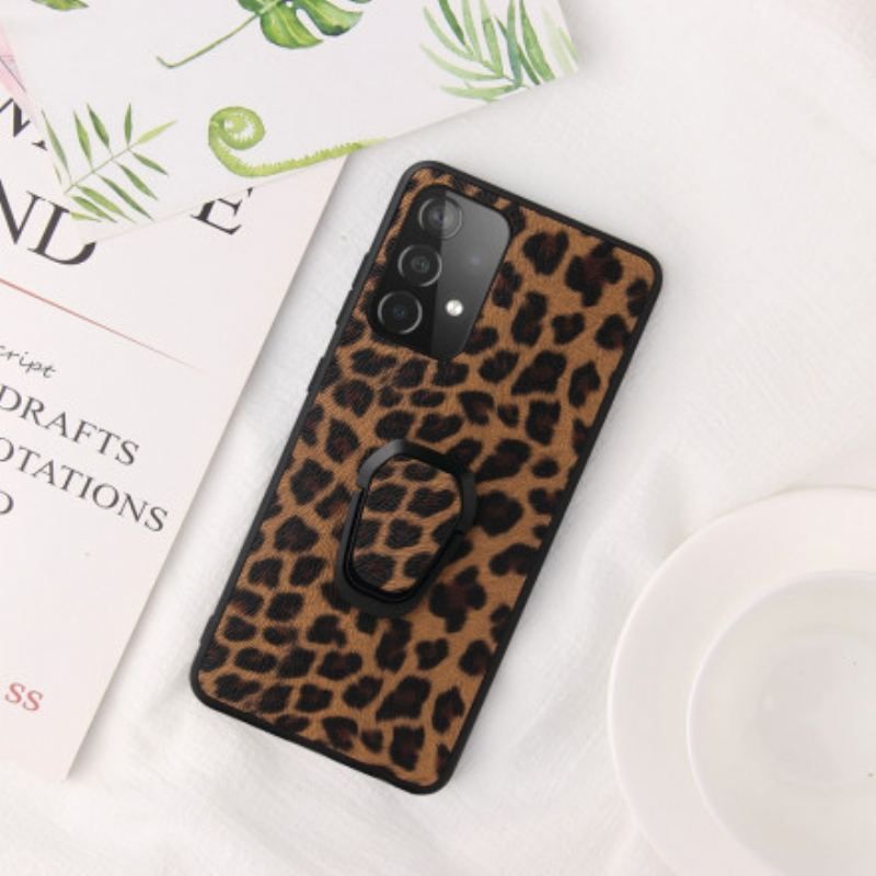 Cover Samsung Galaxy A52 4G / A52 5G / A52s 5G Leopard Stil Ring-støtte