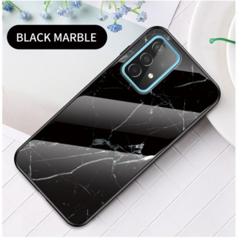 Cover Samsung Galaxy A52 4G / A52 5G / A52s 5G Marmorfarver Hærdet Glas