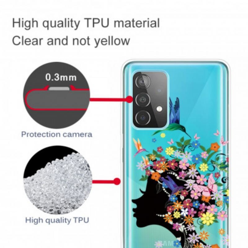 Cover Samsung Galaxy A52 4G / A52 5G / A52s 5G Smukt Blomsterhoved