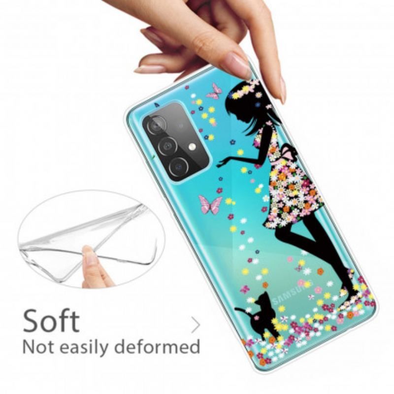 Cover Samsung Galaxy A52 4G / A52 5G / A52s 5G Smukt Blomsterhoved