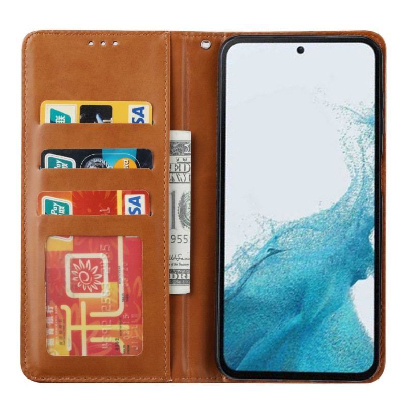 Cover Samsung Galaxy A54 5G Flip Cover Kortholder I Imiteret Læder