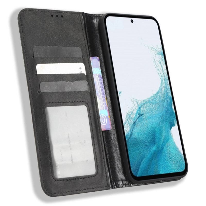 Cover Samsung Galaxy A54 5G Flip Cover Stiliseret Læderstil