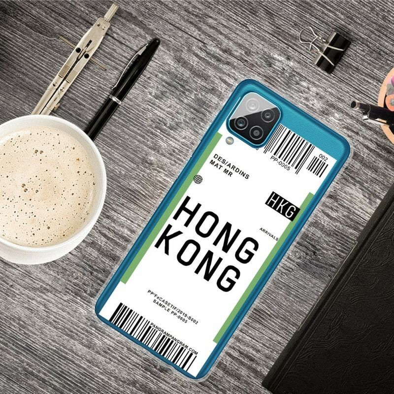 Cover Samsung Galaxy M12 / A12 Boardingkort Til Hong Kong