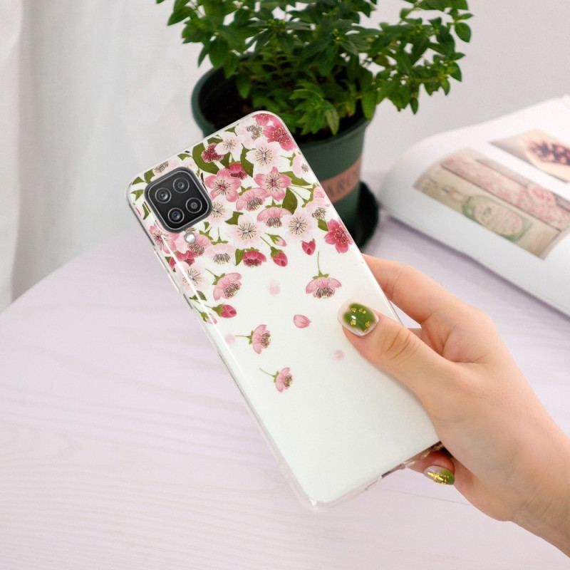 Cover Samsung Galaxy M12 / A12 Fluorescerende Blomster