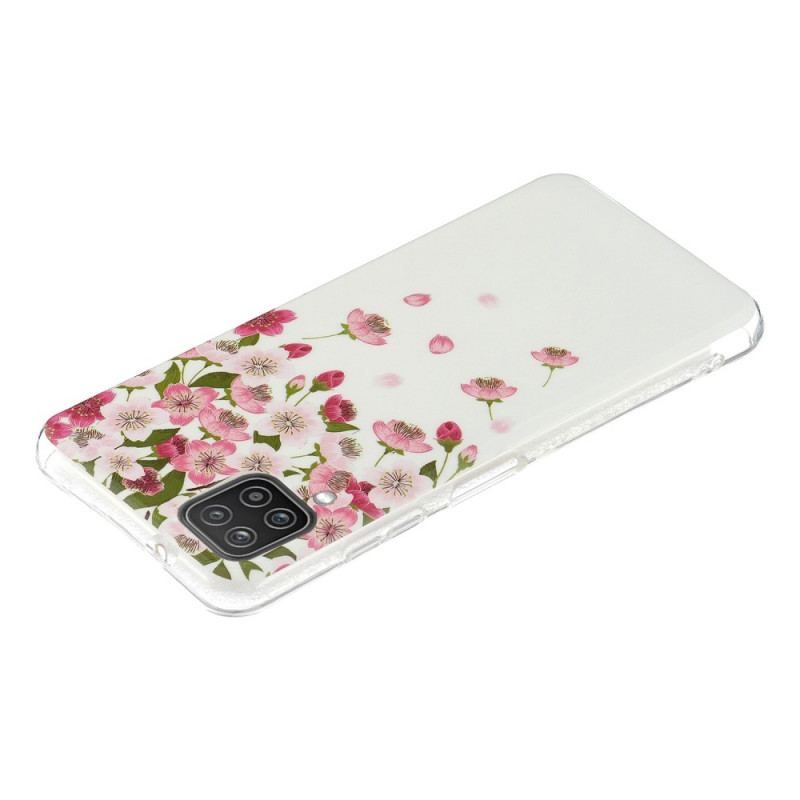 Cover Samsung Galaxy M12 / A12 Fluorescerende Blomster