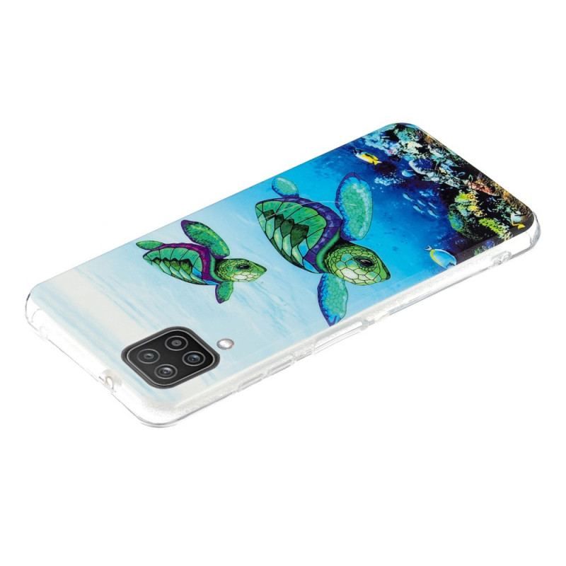 Cover Samsung Galaxy M12 / A12 Fluorescerende Skildpadder