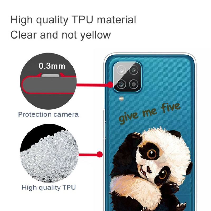 Cover Samsung Galaxy M12 / A12 Sømløs Panda Giv Me Five