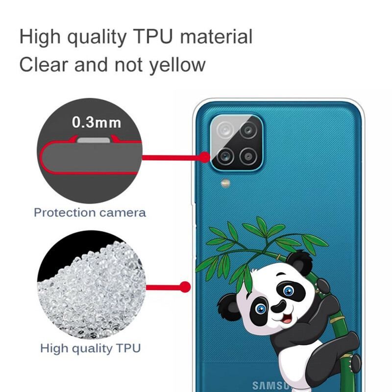 Cover Samsung Galaxy M12 / A12 Sømløs Panda På Bambus