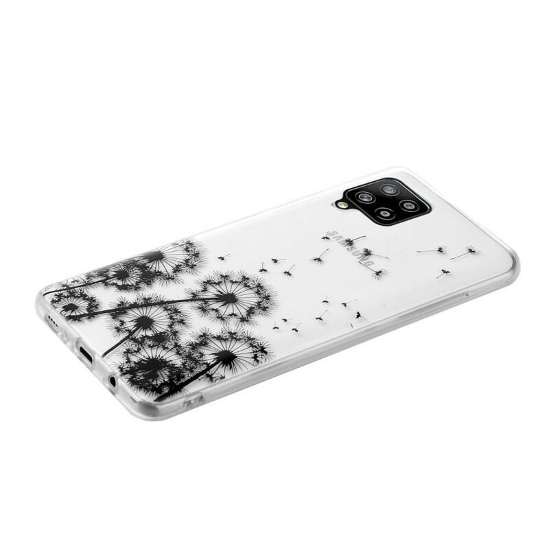 Cover Samsung Galaxy M12 / A12 Sømløse Sorte Mælkebøtter