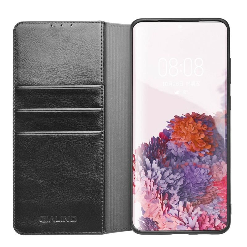 Cover Samsung Galaxy S20 Plus / S20 Plus 5G Flip Cover Qialino Ægte Læder