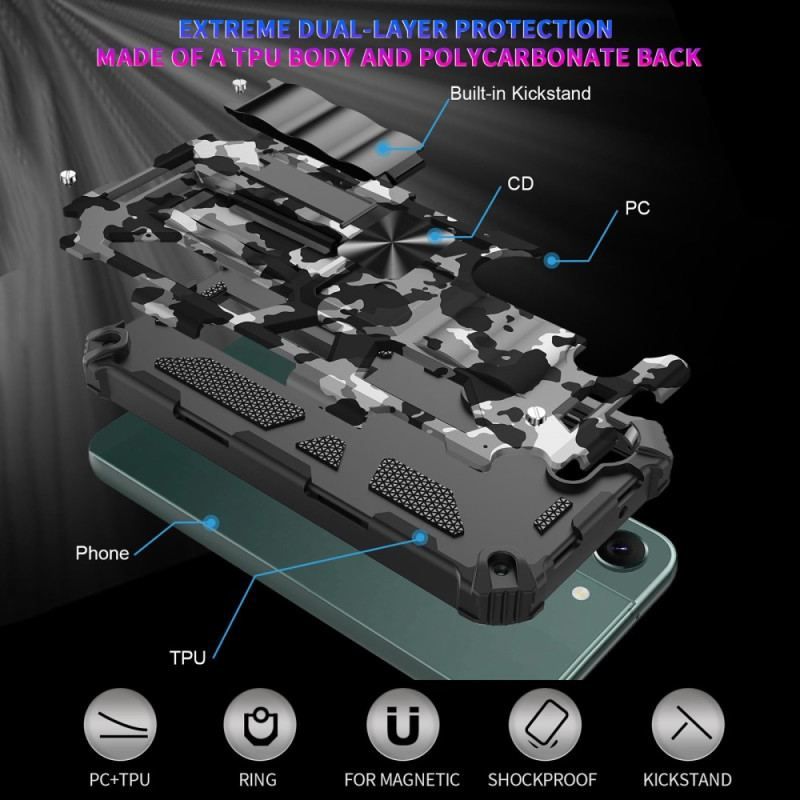 Cover Samsung Galaxy S23 5G Camouflage Aftagelig Støtte