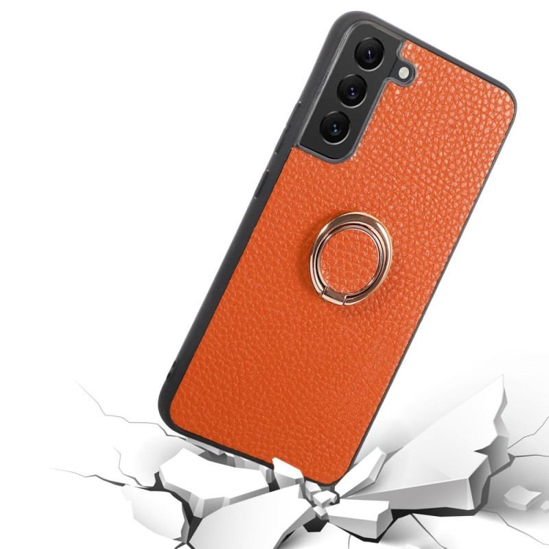 Cover Samsung Galaxy S23 5G Litchi-ringholder I Imiteret Læder