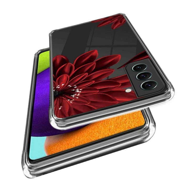 Cover Samsung Galaxy S23 5G Sømløs Rød Blomst