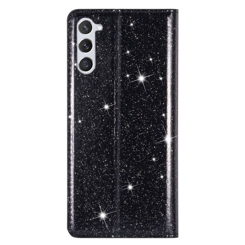 Cover Samsung Galaxy S23 Plus 5G Flip Cover Sequin Stil